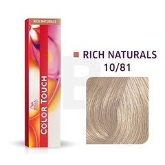 Wella Professionals Color Touch Rich Naturals profesionālā demi-permanentā matu krāsa ar daudzdimensiju efektu 10|81 60 ml cena un informācija | Matu krāsas | 220.lv