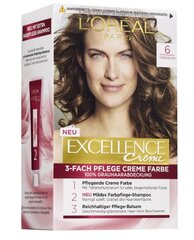 DE Loreal, Excellence Creme, Matu krāsa 6, 1 gab. (PRODUKTS NO VĀCU) цена и информация | Краска для волос | 220.lv