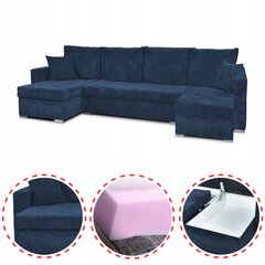 Bonito BIG dīvāns ar guļamvietu funkciju Ģimenes mēbeles velvets tumši zils cena un informācija | Gultas | 220.lv