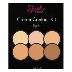 Palete Sleek Cream Contour Kit Marķieris Grims Light cena un informācija | Grima bāzes, tonālie krēmi, pūderi | 220.lv