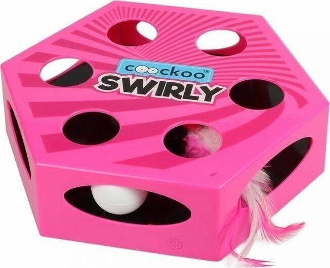 Rotaļlieta kaķiem Coockoo Swirly, 20,4x6,8x23cm, rozā cena un informācija | Rotaļlietas kaķiem | 220.lv