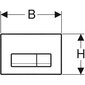 Geberit Delta50 skalošanas poga ar divu skaļumu samazināšanas funkciju, glancēts hroms, 115.119.21.1 цена и информация | Piederumi tualetes podiem un bidē | 220.lv