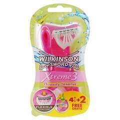 Wilkinson Xtreme3 Beauty Sensitive Бритвенные станки, 6 шт. цена и информация | Косметика и средства для бритья | 220.lv