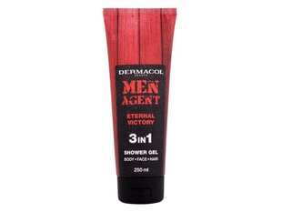 Гель для душа Dermacol Men Agent 3в1 Eternal Victory, 250 мл цена и информация | Масла, гели для душа | 220.lv