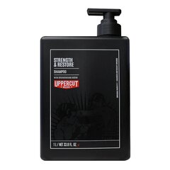 Uppercut Deluxe Strenght & Restore šampūns stiprinošs šampūns visiem matu tipiem 1000 ml cena un informācija | Šampūni | 220.lv