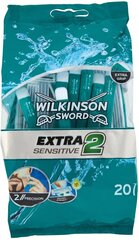 Wilkinson Sword Extra 2 Precision, Vienreiz lietojama skūšanās bārda vīriešiem, 20 gab. (VĀCU PRECE) cena un informācija | Skūšanās piederumi, kosmētika | 220.lv