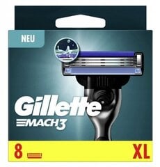 Gillette Mach3 Vīriešu skūšanās sistēma ar 8 asiņošanas lāpām (VĀCU RAŽOJUMS) cena un informācija | Depilācijas līdzekļi, vaksācijas piederumi | 220.lv