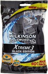 Wilkinson Xtreme 3, Бритва для бритья Black Edition, 10 шт. цена и информация | Косметика и средства для бритья | 220.lv