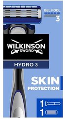 Влажные бритвы Wilkinson Hydro 3 с защитой кожи цена и информация | Косметика и средства для бритья | 220.lv