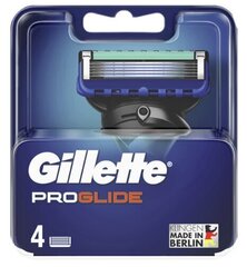 Gillette ProGlide Mitas Mazgriešanas Kulšanas Kazetes, 4 Gab. (VĀCIJAS PRODUKTS) cena un informācija | Skūšanās piederumi, kosmētika | 220.lv