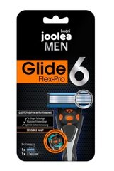 Joolea Мужская бритва Glide Flex-Pro 6 для чувствительной кожи + сменное лезвие цена и информация | Косметика и средства для бритья | 220.lv