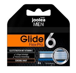 (DE) Joolea Men Glide Flex-Pro 6, Заменяемые лезвия для триммера, 4 штуки. цена и информация | Косметика и средства для бритья | 220.lv