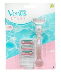 Gillette Venus Start Skūšanai paredzēta ierīce + 3 asmenis (NĪDERLANDU PRODUKTS) cena un informācija | Skūšanās piederumi, kosmētika | 220.lv