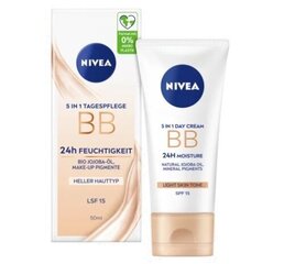 Nivea, Gaišās ādas tipja, BB krēms, SPF 15, 50ml (PRODUKTS NO VĀCIJAS) cena un informācija | Grima bāzes, tonālie krēmi, pūderi | 220.lv