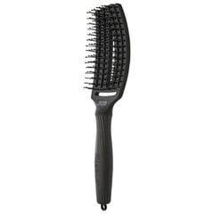 Matu suka Olivia Garden Fingerbrush Care Ionic Double bristles black, M cena un informācija | Matu sukas, ķemmes, šķēres | 220.lv