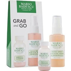 Mario Badescu komplekts Grab and Go Drying losjons 29ml+ Sejas aerosols 59ml cena un informācija | Sejas ādas kopšana | 220.lv