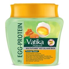 Olu baltuma un karstās eļļas matu maska Multivitamīns, Dabur Vatika, 500 g cena un informācija | Kosmētika matu stiprināšanai | 220.lv