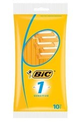 Бритвенные станки Bic Sensitive, одноразовые, 10 штук цена и информация | Косметика и средства для бритья | 220.lv