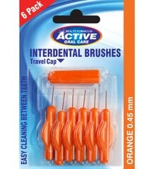 Active Oral Care Starpzobu birstes starpzobu tīrīšanas līdzekļi 0,45mm 6 gab. cena un informācija | Zobu pastas, birstes | 220.lv