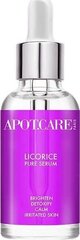 Sejas serums Apotcare Pure Serum Licorice, 30ml cena un informācija | Serumi sejai, eļļas | 220.lv