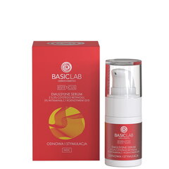 BasicLab Esteticus Emulsijas serums ar 0.3% tīra retinola, 3% C vitamīna un koenzīma Q10, 15ml cena un informācija | Serumi sejai, eļļas | 220.lv