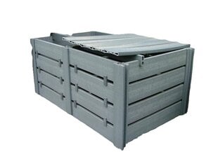 Dubultā komposta kaste ECOOO 2600 L cena un informācija | Komposta kastes un āra konteineri | 220.lv
