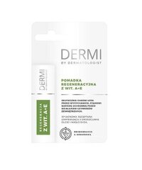 Derma By Dermatologist Regenerējošs lūpu balzāms ar vitamīnu A + E, 4.5g cena un informācija | Lūpu krāsas, balzāmi, spīdumi, vazelīns | 220.lv