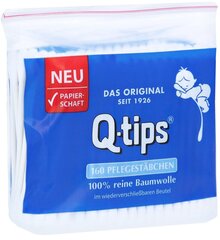 (DE) Q-Tips, Kosmētiskie kociņi, 160 gab., No Vācijas cena un informācija | Vates kociņi, mitrās salvetes | 220.lv