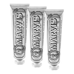 Зубная паста с фтором Marvis Whitening Mint, 3 x 85 мл цена и информация | Зубные щетки, пасты | 220.lv