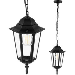 Āra piekaramā dārza lampa E27 LATARNIA Black BELLIS LUMILED цена и информация | Уличное освещение | 220.lv