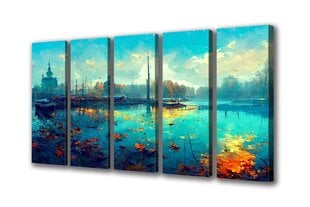 Glezna uz audekla vintage ezera roodz 200x110 cm cena un informācija | Gleznas | 220.lv