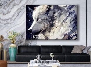 Glezna uz audekla vilka māksla pelēks 110x80 cm цена и информация | Картины | 220.lv