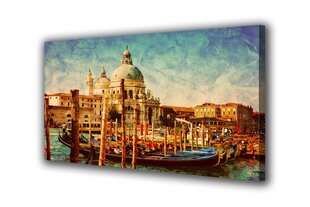 Glezna uz audekla venice city gondola 110x80 cm cena un informācija | Gleznas | 220.lv