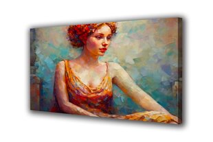 Glezna uz audekla māksla sieviete seja 20x30 cm цена и информация | Картины | 220.lv