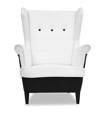 ARI DUO Skandināvu ausu krēsls Ģimenes mēbeles balta un melna guļamistaba cena un informācija | Atpūtas krēsli | 220.lv