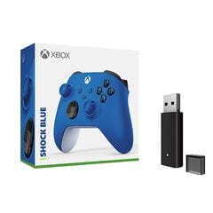 Xbox Wireless Controller Blue + Adapter cena un informācija | Gaming aksesuāri | 220.lv