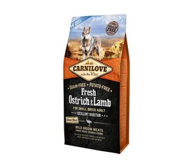 Carnilove Fresh Ostrich&Lamb Small Breed беззерновой сухой корм для собак мелких пород, 1,5 кг цена и информация |  Сухой корм для собак | 220.lv