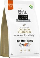 Brit Care Hypoallergenic Dog Show Champion гипоаллергенный сухой корм для собак-участников выставок, 3 кг цена и информация | Сухой корм для собак | 220.lv