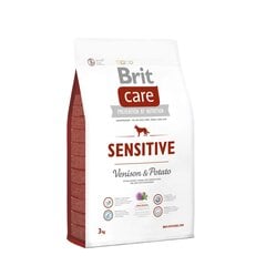 Brit Care bezgraudu sausā barība jutīgiem suņiem, 3 kg cena un informācija | Sausā barība suņiem | 220.lv