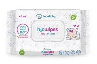 Lab4Baby H2O Салфетки, 48 штук цена и информация | Одноразовые пеленки и влажные салфетки | 220.lv