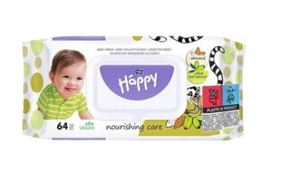 Mitrās salvetes Bella Happy Baby, 64 gab. cena un informācija | Mitrās salvetes, vienreizlietojamie paladziņi | 220.lv