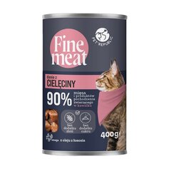 PetRepublic Fine Meat ar teļa gaļu, 400 g cena un informācija | Konservi kaķiem | 220.lv