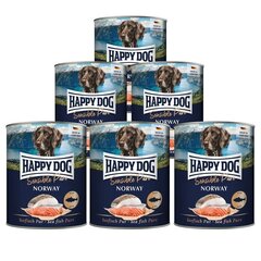 Happy Dog Sensible Pure Norway монопротеиновые консервы для собак с лососем/треской, 800г х 6шт цена и информация | Консервы для собак | 220.lv