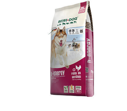 Bewi Dog Petfood Bewi Dog H-Energy ar vistu, 25 kg cena un informācija | Sausā barība suņiem | 220.lv