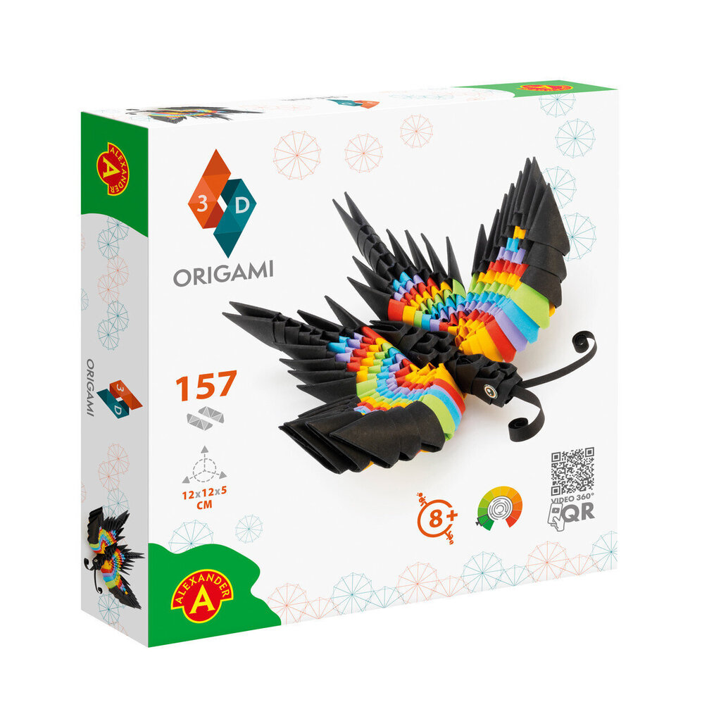 3D origami Aleksandrs Butterfly цена и информация | Attīstošās rotaļlietas | 220.lv