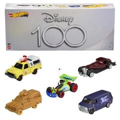 Auto modeļu komplekts Mattel Hot Wheels Disney 100 Anniversary, 5 gab. cena un informācija | Rotaļlietas zēniem | 220.lv