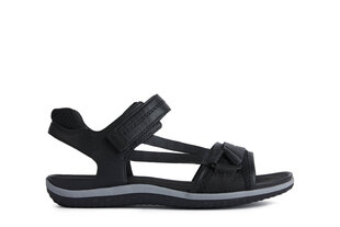 GEOX melnas sandales sievietēm VEGA SANDALS cena un informācija | Sieviešu sandales | 220.lv