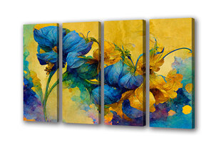 Glezna uz audekla krāsaini īrisu ziedi 160x80 cm цена и информация | Картины | 220.lv