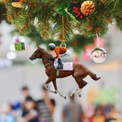 'Jauns akrila plakans zirgu izjādes entuziasts auto salona atpakaļskata spogulis dekoratīvs mazs kulons mājas mugursoma festivāla atslēgu piekariņš dekoratīvs mazs kulons' cena un informācija | Ziemassvētku dekorācijas | 220.lv