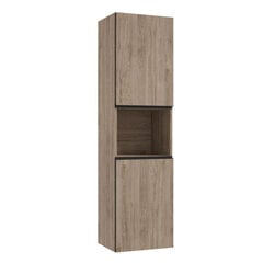 Подвесной универсальный шкаф для ванной комнаты Lozano C40 40х149х33 см, 2 дверцы, цвет орех цена и информация | Шкафчики для ванной | 220.lv